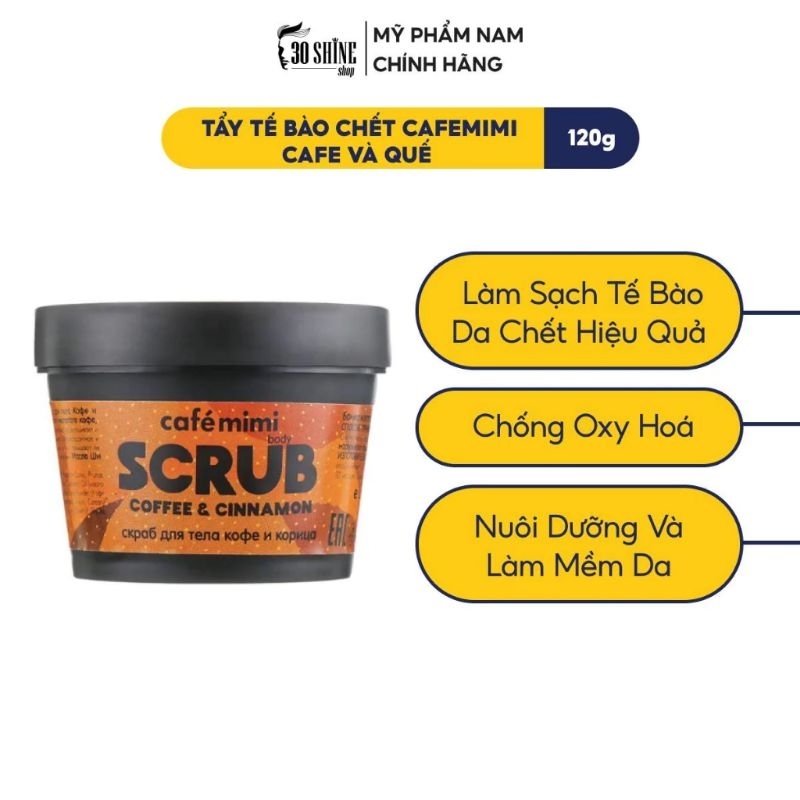 Tẩy tế bào chết toàn thân Cafe Mimi Coffee & Quế