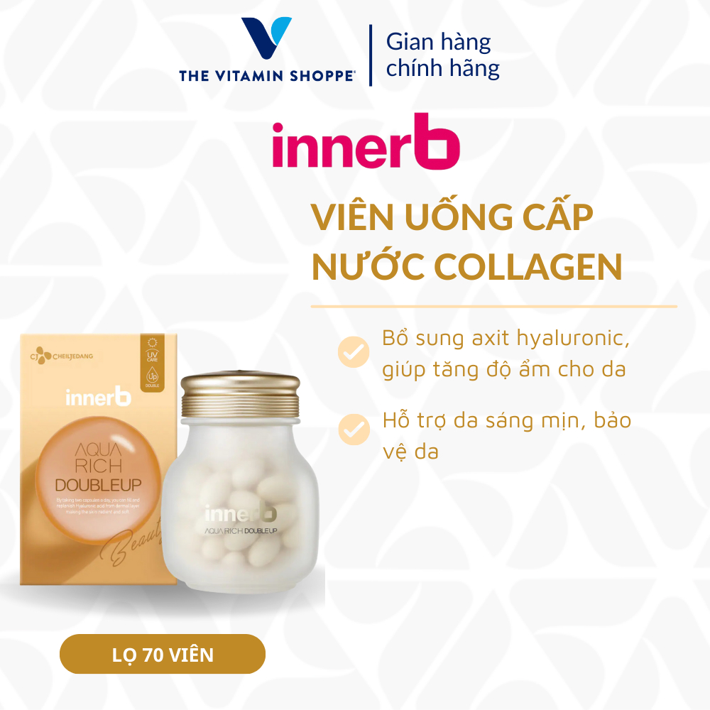 Hộp quà tặng 20/10 Vitamin C và Hoa Anh Thảo tặng Viên uống cấp nước Inner B nửa giá