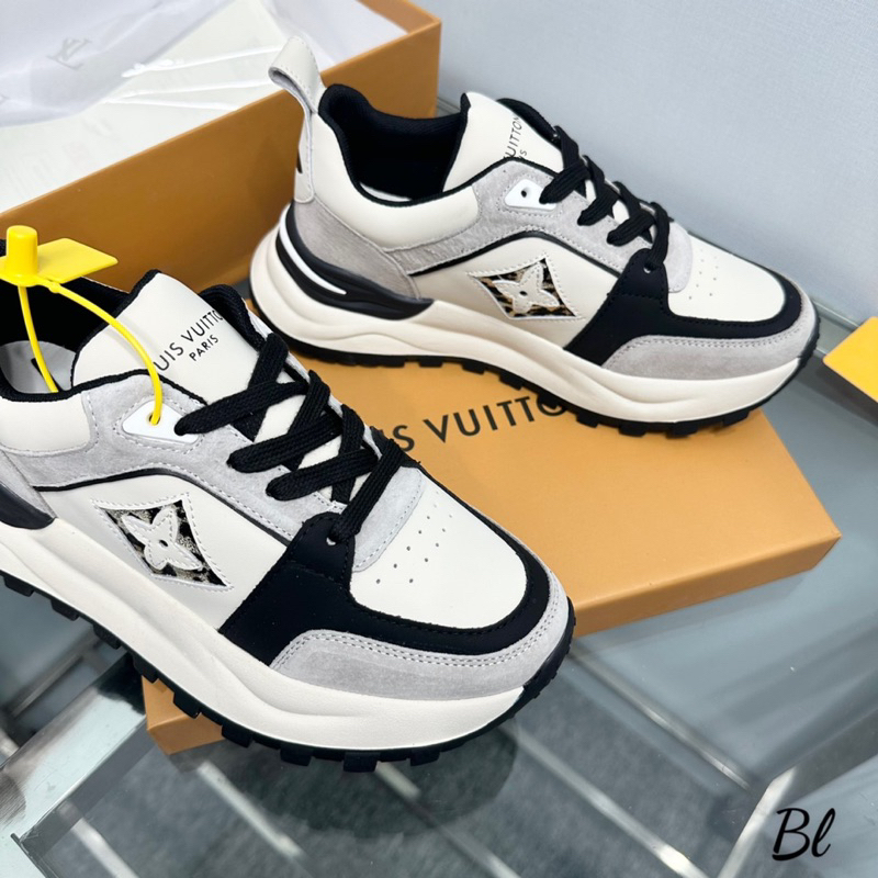 Giày thể thao sneaker lv hoạ tiết viền đen pha fullbox