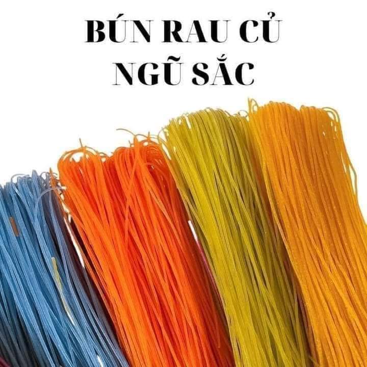 Mì bún ngũ sắc mix 5 loại ngô/gấc/cẩm/đậu biếc/chùm ngây Liên Đồng eatclean, healthy