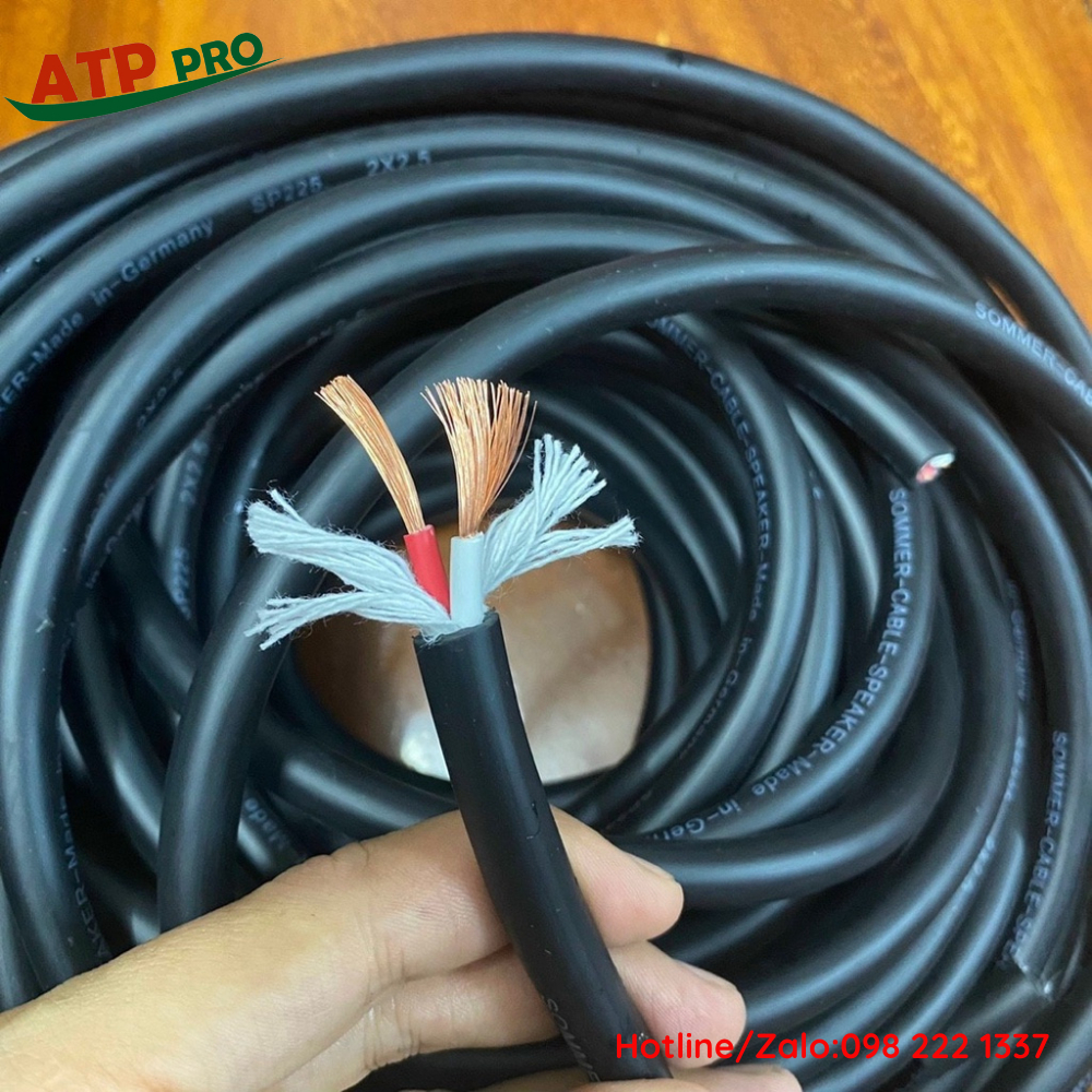 Dây Loa SOMMER Đức 2x1.5mm; 2x 2.5mm, Đồng Nguyên Chất