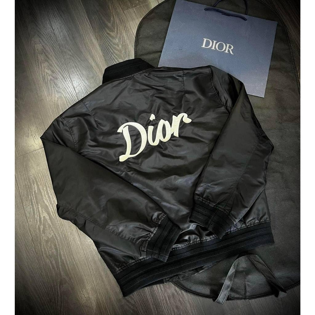 Áo khoác bomber Di.or 2 lớp chữ thêu cao cấp_Áo khoác bomber nam cao cấp