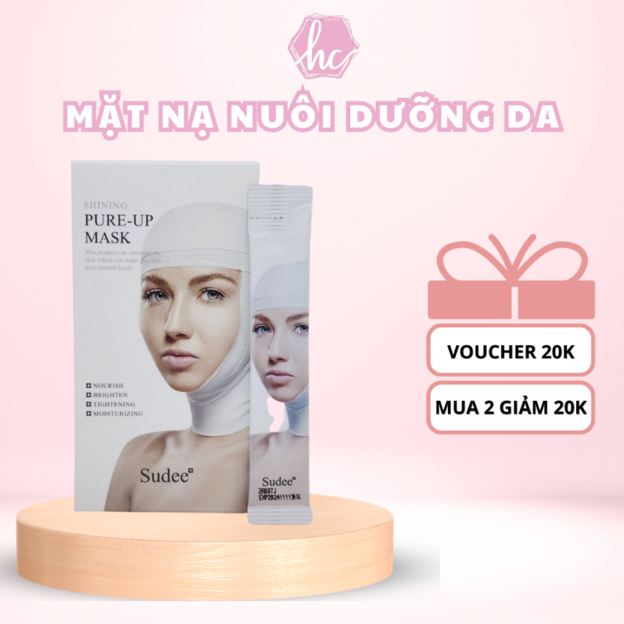 Mặt Nạ Ngủ Sudee Shining Pure-up Mask 4mlx 10 gói- Làm Dịu, Nuôi Dưỡng Làn Da Mệt Mỏi, Giúp Da Sáng Mịn