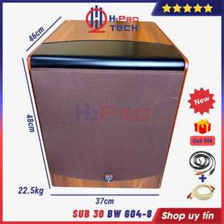 Loa Sub Điện Bass 30 BW 604-8 350W - Tặng Dây AV, Loa Siêu Trầm Bass 30 Sub Mặt Cao Cấp - H2Pro Tech