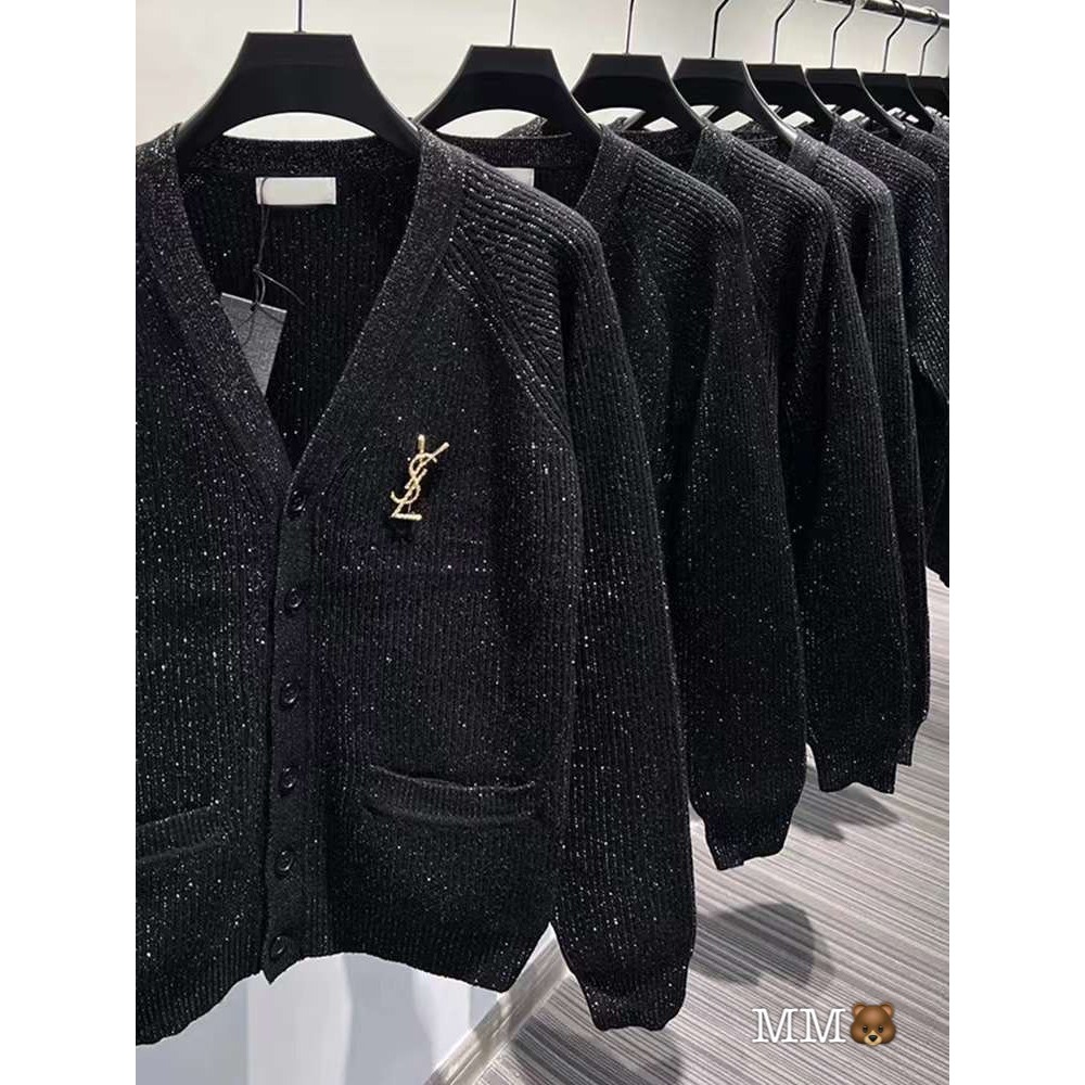 Áo cadigan nhũ Y SL
