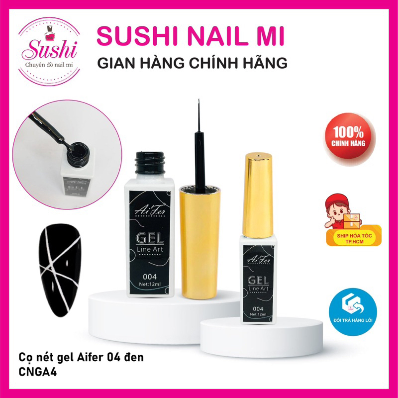 Cọ nét gel Aifer - Sushi nail mi