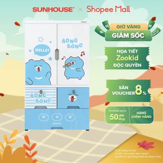 Tủ nhựa trẻ em 2 cánh Happy Kids Sunhouse KS-CA1177B3