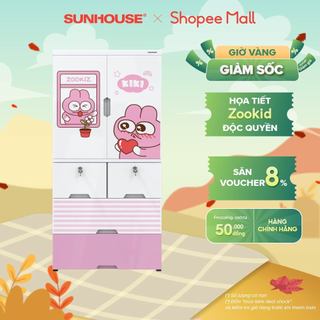 Tủ nhựa trẻ em 2 cánh Happy Kids Sunhouse KS-CA1400B4