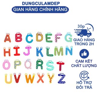 Xả hàng- Bộ 26 chữ nam châm cho bé vui học