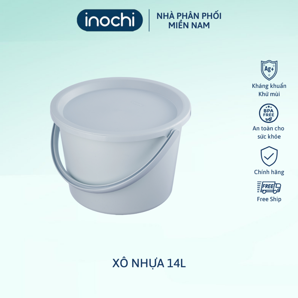 Xô đựng nước inochi, xô có quai đựng nước xô nhựa tiện dụng sân vườn.