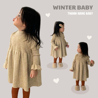 Váy len cho bé gái, váy len trẻ em Thanh Hằng Baby 11 đến 31 kg