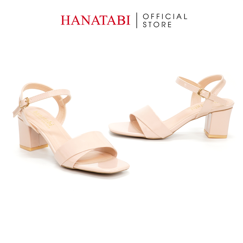Sandal Nữ Hanatabi Quai Ngang 1 Xếp Mũi Vuông Gót Cao 5cm Hậu C Đế TA Cao Cấp Chống Trơn Trượt Mã HNSDG5F862