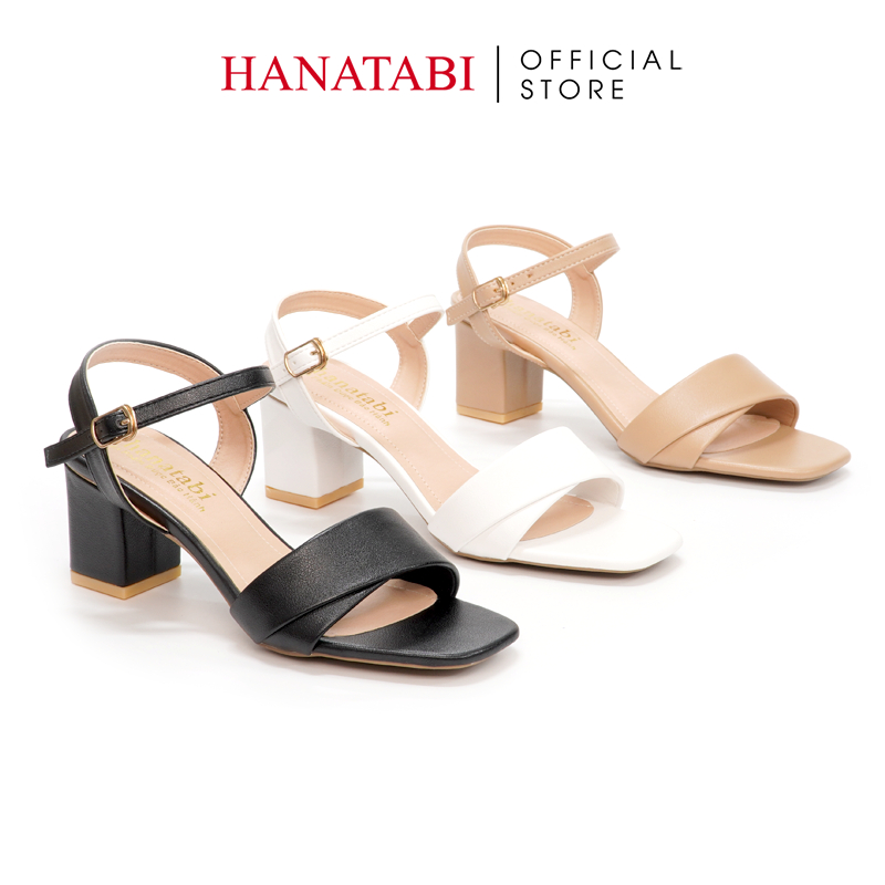 Sandal Nữ Hanatabi Quai Ngang 1 Xếp Mũi Vuông Gót Cao 5cm Hậu C Đế TA Cao Cấp Chống Trơn Trượt Mã HNSDG5F862