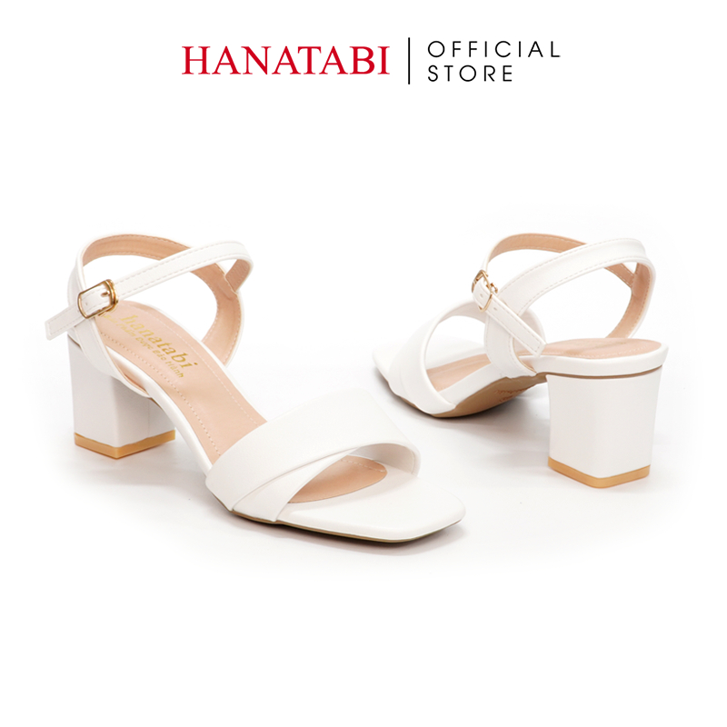 Sandal Nữ Hanatabi Quai Ngang 1 Xếp Mũi Vuông Gót Cao 5cm Hậu C Đế TA Cao Cấp Chống Trơn Trượt Mã HNSDG5F862