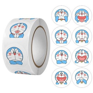 Cuộn 500 tem Sticker Doraemon dễ thương cho bé - 2.5cm
