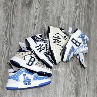 Giày Thể Thao  MLB Chunky Ny,La,chữ B Quai Dán Họa Tiết Đen Trắng Phối Đồ Siêu Đẹp đế độn hot trend