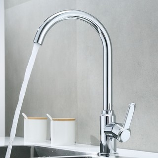 Vòi rửa bát nóng lạnh đồng mạ crom, tích hợp vòng bi xoay 360 độ, hàng chính hãng bảo hành 5 năm - Kiel Home