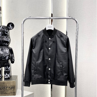 Áo Khoác Bomber Da Dập Ngôi Sao, Áo Khoác Da 2 lớp Nót Lông Mịn.