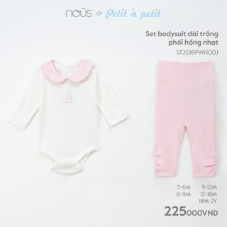 Set bodysuit Nous dài nhiều màu, chất liệu cao cấp cho bé trai và bé gái (size 0-18M)