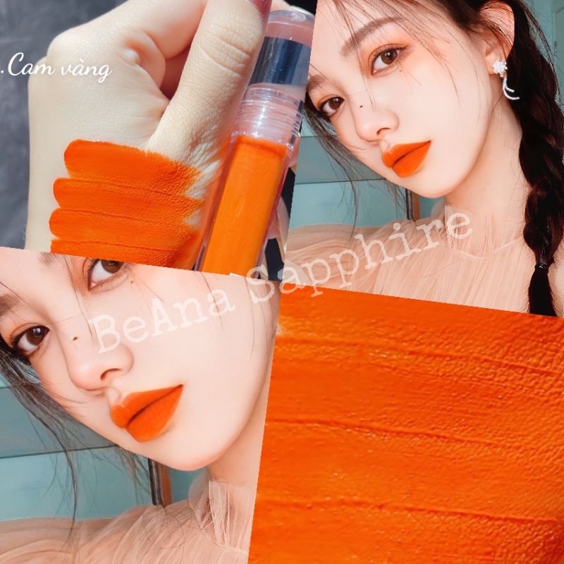 Son cam vàng, son cam tươi, son cam nude, son môi chính hãng, son lì lâu trôi son BeAna màu son tươi sáng, nổi bật