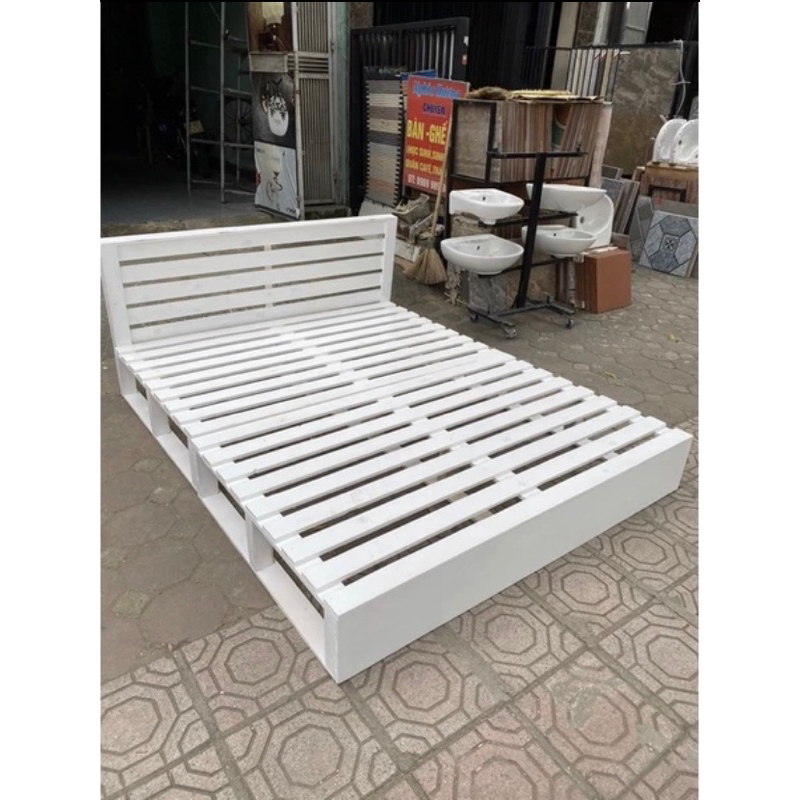 GIƯỜNG HỘP SƠN PALLET GIÁ RẺ CAO 20cm