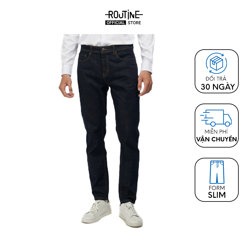 Quần Jean Nam Trơn Form Slim - Routine 10F20DPA103CR1