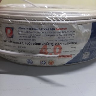 [bán theo mét] Dây điện đơn Lion CV 4.0 - màu ngẫu nhiên