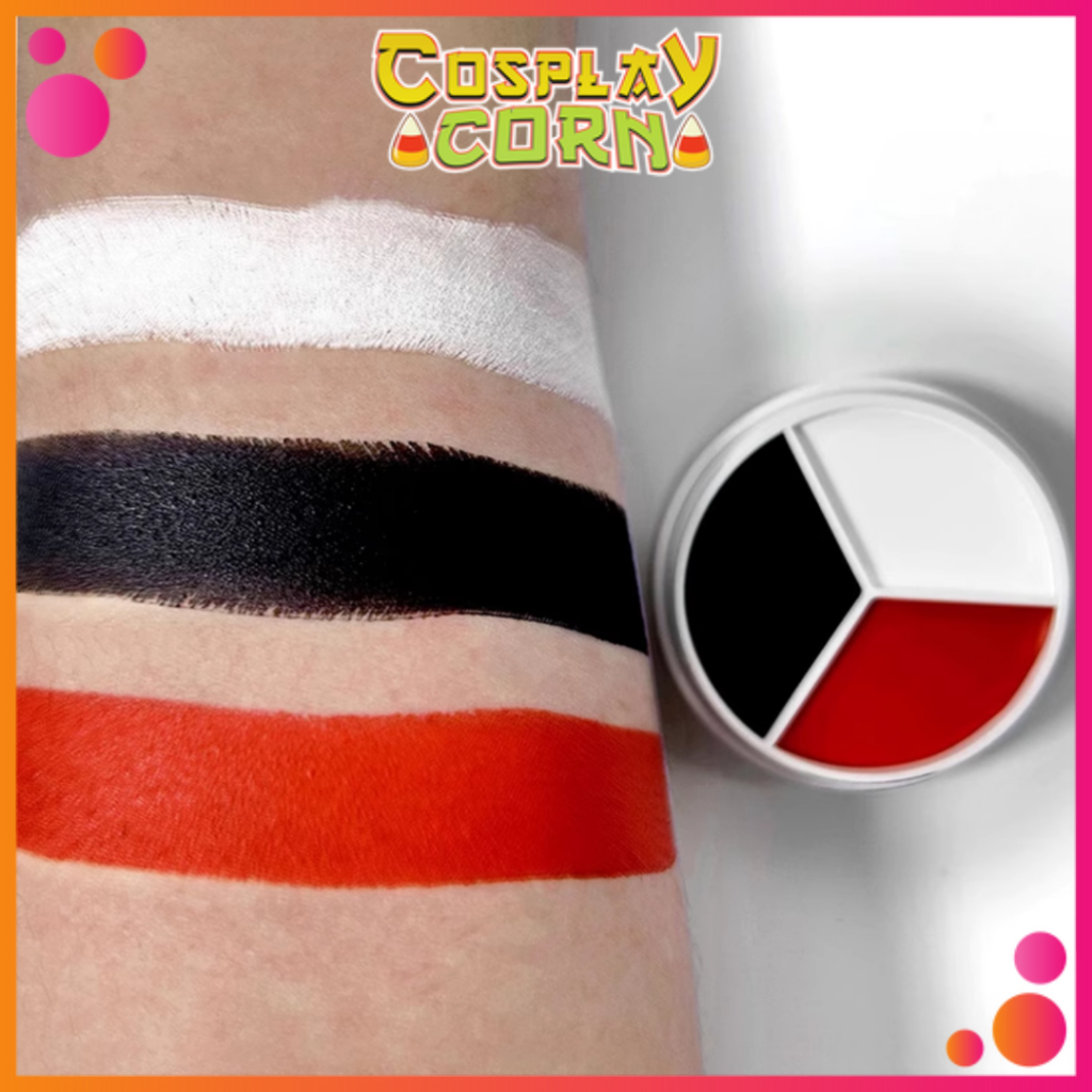 Bảng Face & body panting 3 ô - Vật phẩm màu hóa trang cosplay màu vẽ mặt màu vẽ cơ thể body hóa trang Corn.cosplay.shop