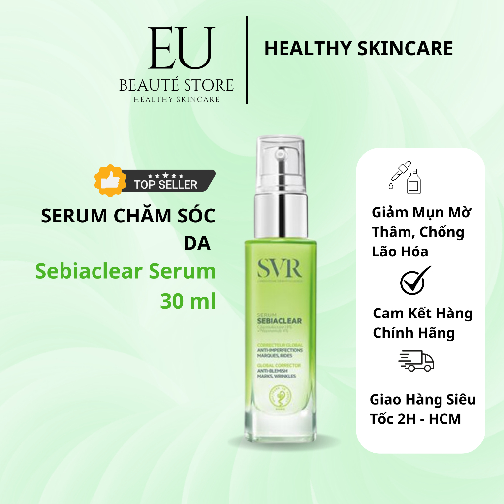 Serum S.V.R Sebiaclear 30ml  Thông Thoáng Lỗ Chân Lông, Làm Mềm Mịn Da