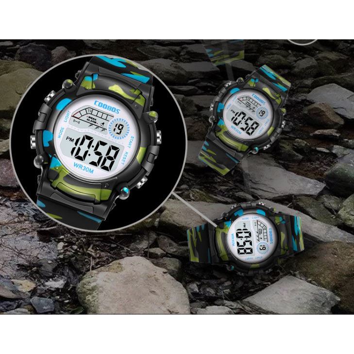 Đồng hồ Trẻ em chống nước tốt, đồng hồ bé trai, đồng hồ bé gái, có đèn led 7 màu thời trang siêu cute