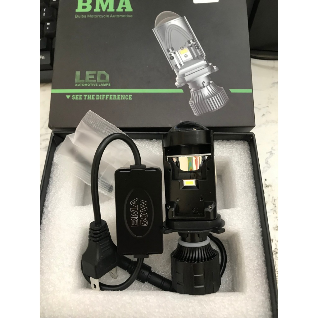 Đèn LED bi cầu M01H 40w, 45w dành cho xe máy, ô tô