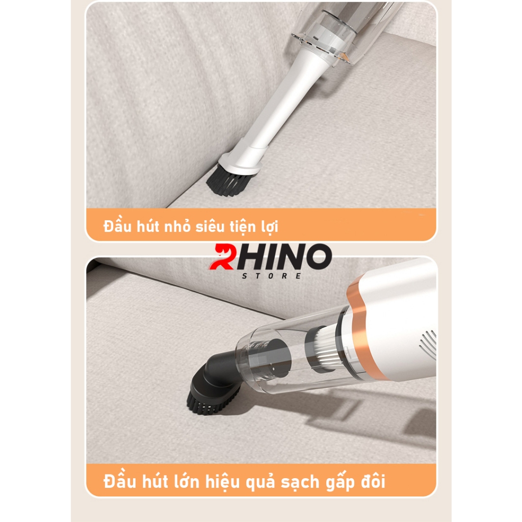 Máy hút bụi cầm tay Rhino VC101 mini gia đình tiện lợi