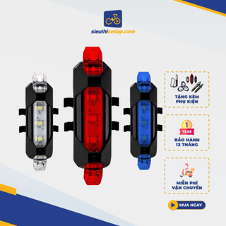 Đèn hậu xe đạp sạc usb, đèn sau xe đạp led siêu sáng tặng kèm dây sạc - siêu thị xe đạp