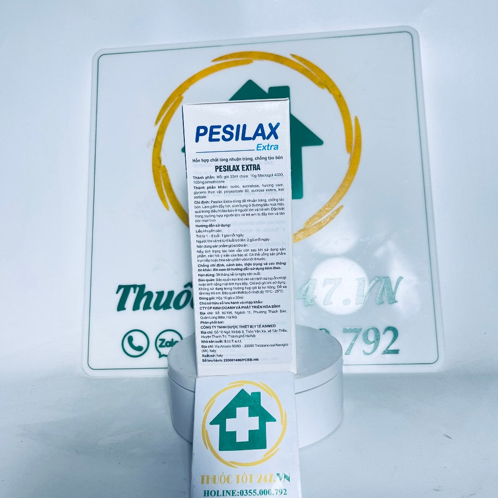 PESILAX EXTRA NHUẬN TRÀNG, HỖ TRỢ GIẢM TÁO BÓN [ NHẬP KHẨU ITALY ][ Hộp 10 gói ]