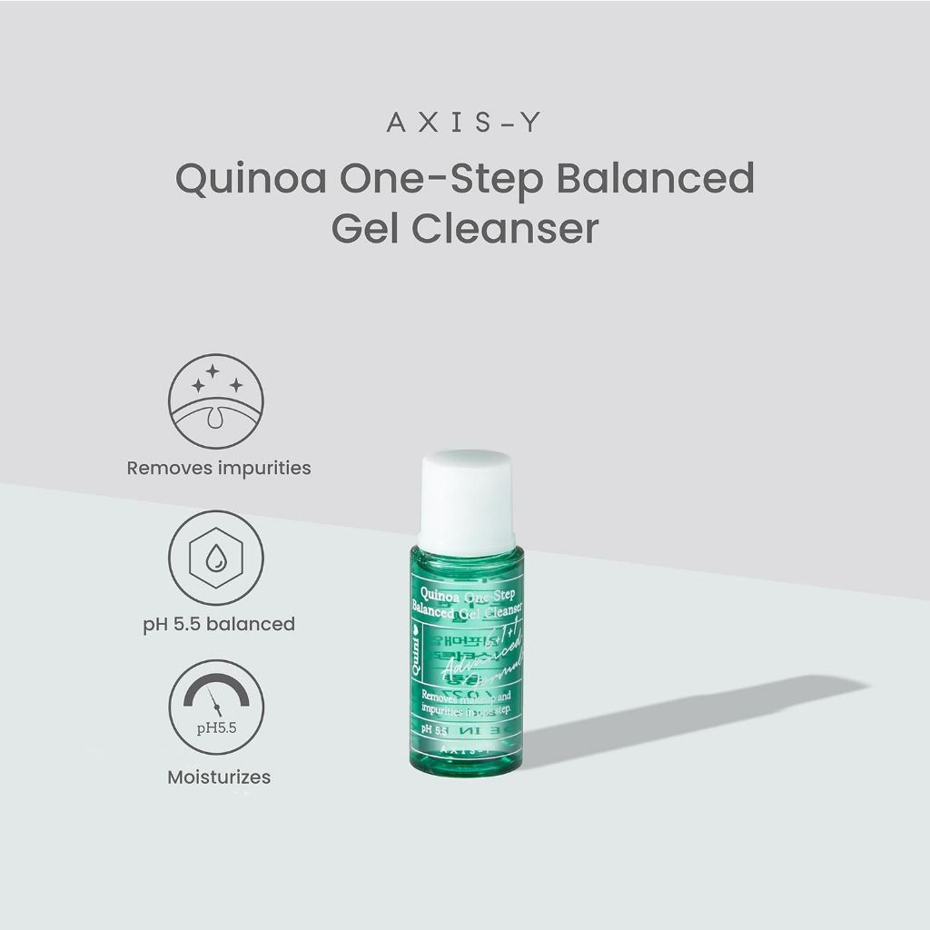 Sữa rửa mặt làm sạch và cấp ẩm Axis-Y Quinoa One Step Balanced Gel Cleanser 8ml