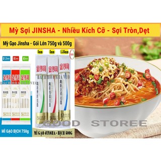 Mỳ sợi jinsha, mỳ trường thọ bịch 750g và 500g, sợi
