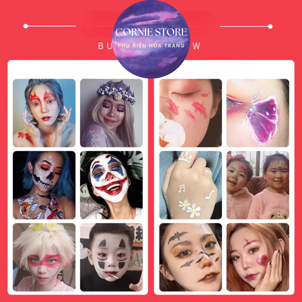 Bảng Face & body panting - Vật phẩm màu hóa trang cosplay màu vẽ mặt màu vẽ cơ thể body hóa trang Cornie.Store
