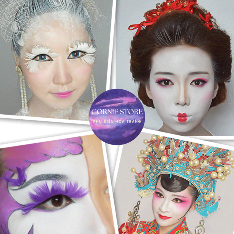 Kem nền trắng geisha cosplay- Vật phẩm hóa trang cosplay - Phấn nền Geisha mặt và cơ thể face and body hóa trang Cornie