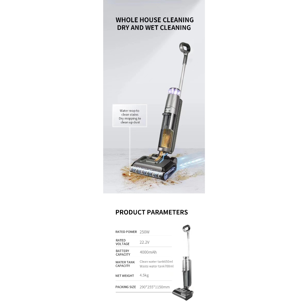 NEW Máy Hút Bụi Khô & Ướt X9 PRO/ X8 PRO | Cây Lau Nhà Thông Minh Diệt Khuẩn 99.9% | hàng sẵn có Máy Hút Bụi Lau Nhà Cầm