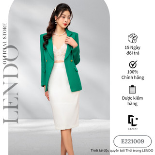 Áo Vest Công Sở LENDO Chất Dạ Dáng Ôm Hai Cúc E221009
