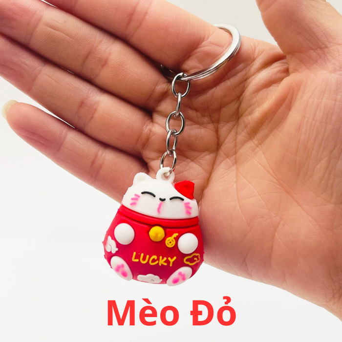 Móc Khoá Mèo Thần Tài May Mắn