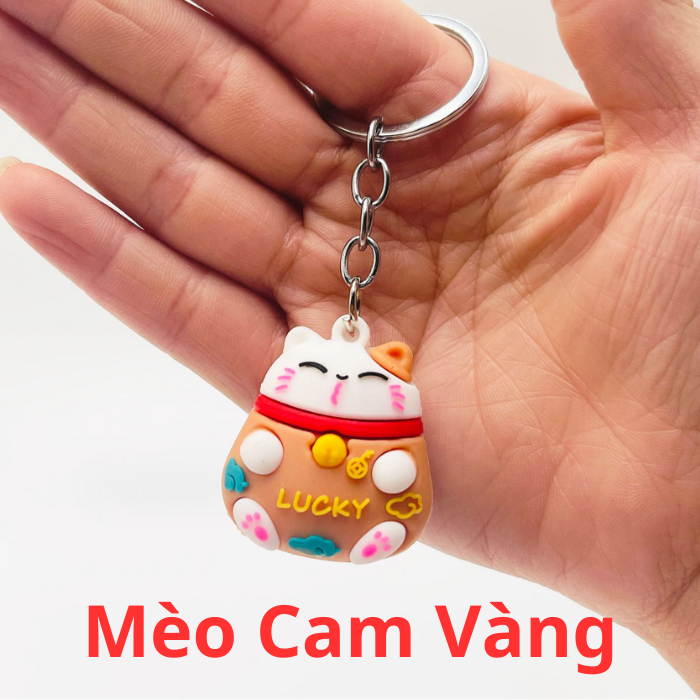Móc Khoá Mèo Thần Tài May Mắn