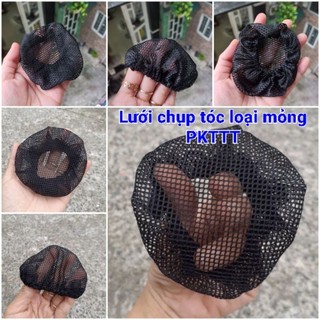 Combo 4 cái Lưới chụp búi tóc trơn màu đen (dùng cho người tóc ít ạ)