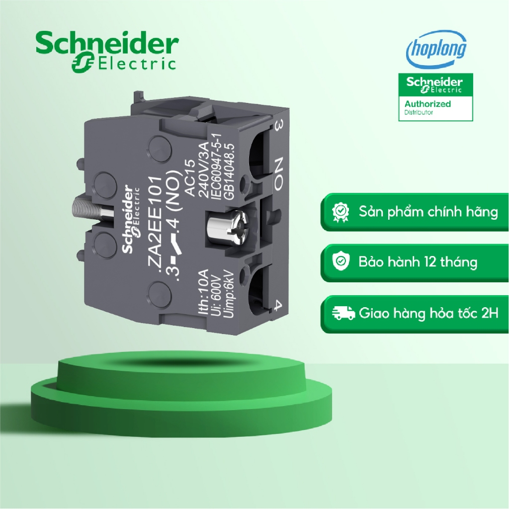 Tiếp điểm phụ Schneider ZA2EE101 1NO dùng cho nút nhấn - đèn báo dòng XA2