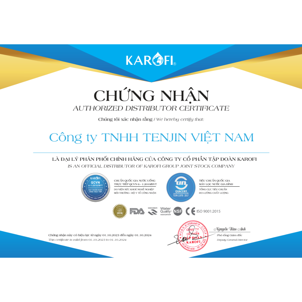 Màng Lọc RO Membrane Karofi Sản Xuất Tại Hàn Công Suất 100GPD Cắm Nhanh Dùng Được Cho Các Máy Lọc Nước RO
