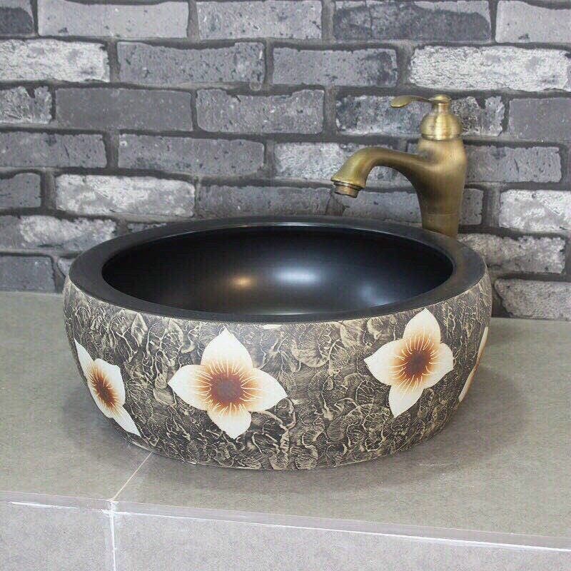 CHẬU LAVABO GỐM SỨ KIỂU DÁNG TÂN CỔ ĐIỂN