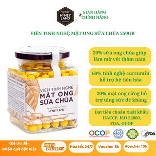 Viên Tinh Nghệ Sữa Chúa HONEYLAND 250g rất tốt cho người đau dạ dày và phụ nữ khi sinh+làm đẹp