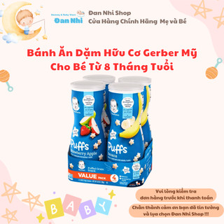 [Date 2024] Bánh Ăn Dặm Hữu Cơ Gerber Mỹ Cho Bé Từ 8 Tháng Tuổi