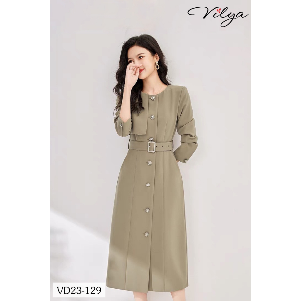 Đầm/váy nữ dáng dài suông công sở VILYA sang trọng thiết kế cao cấp trẻ trung VD23-129/130