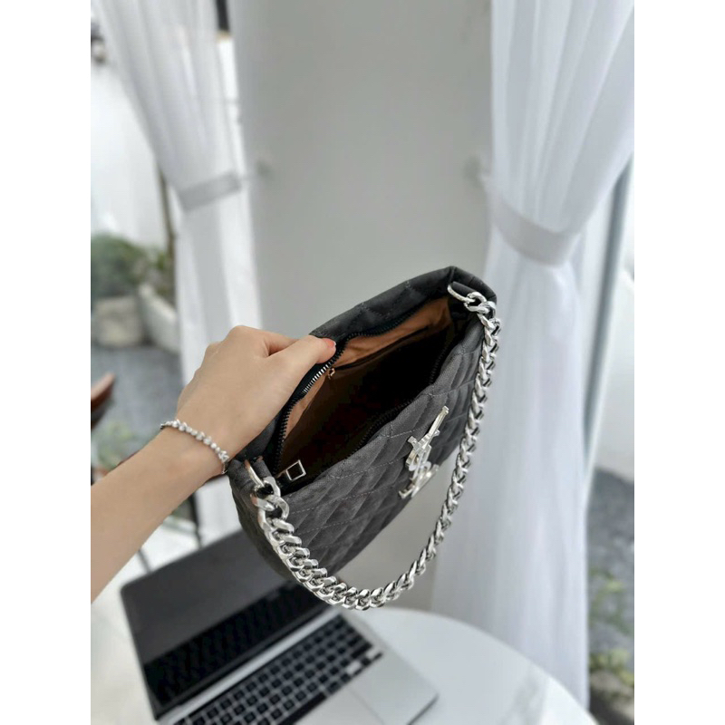 Túi xách nữ túi đeo chéo nữ hình vuông kèm dây xích mác logo